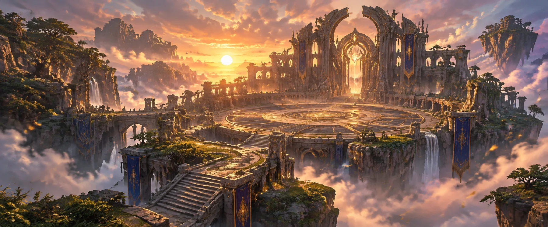 Original fantasy arena illustration